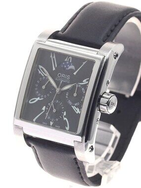 ORIS Miles Complication 7528 Moon Phase Day Date Automatic Men's Watch_955132